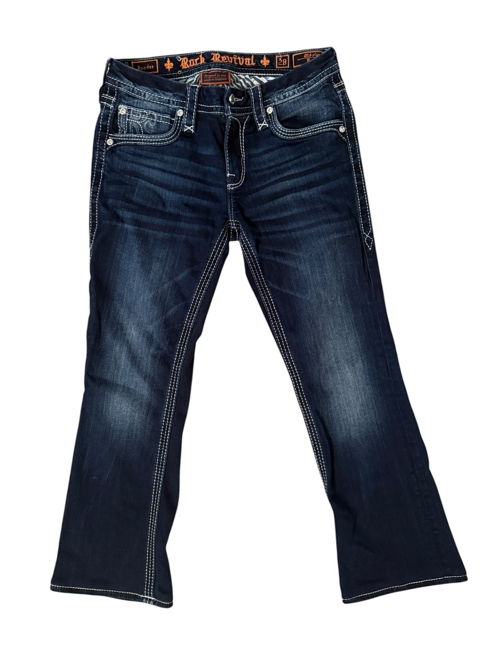 NWOT Rock Revival Jeans Mid-rise Boot Sundee Women Size 28
